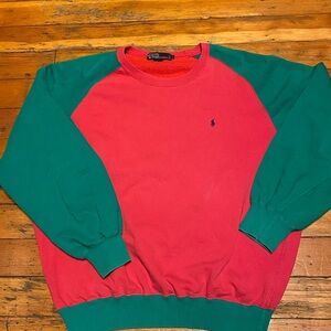 Vintage Polo Ralph Lauren Colourblock Crewneck Sweater - Sz Large